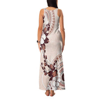 Bula Fiji Language Week Family Matching Tank Maxi Dress and Hawaiian Shirt Fijian Tapa Pattern With Tagimoucia Flower LT05 - Polynesian Pride