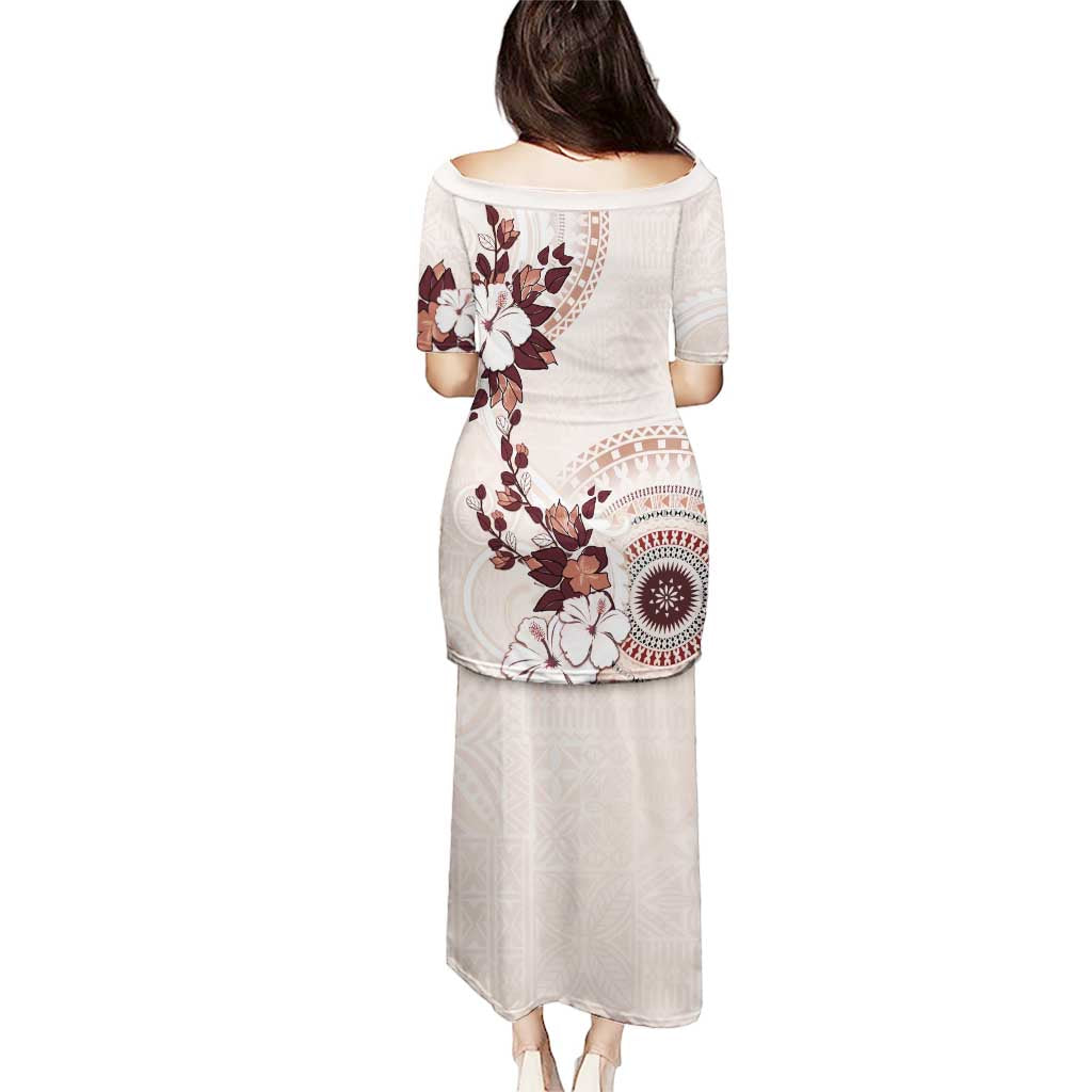 Bula Fiji Language Week Puletasi Fijian Tapa Pattern With Tagimoucia Flower