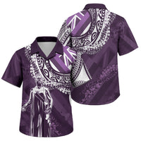 Hawaii Queen Liliuokalani Family Matching Off Shoulder Maxi Dress and Hawaiian Shirt Hawaiian Maile Lei Flag Style