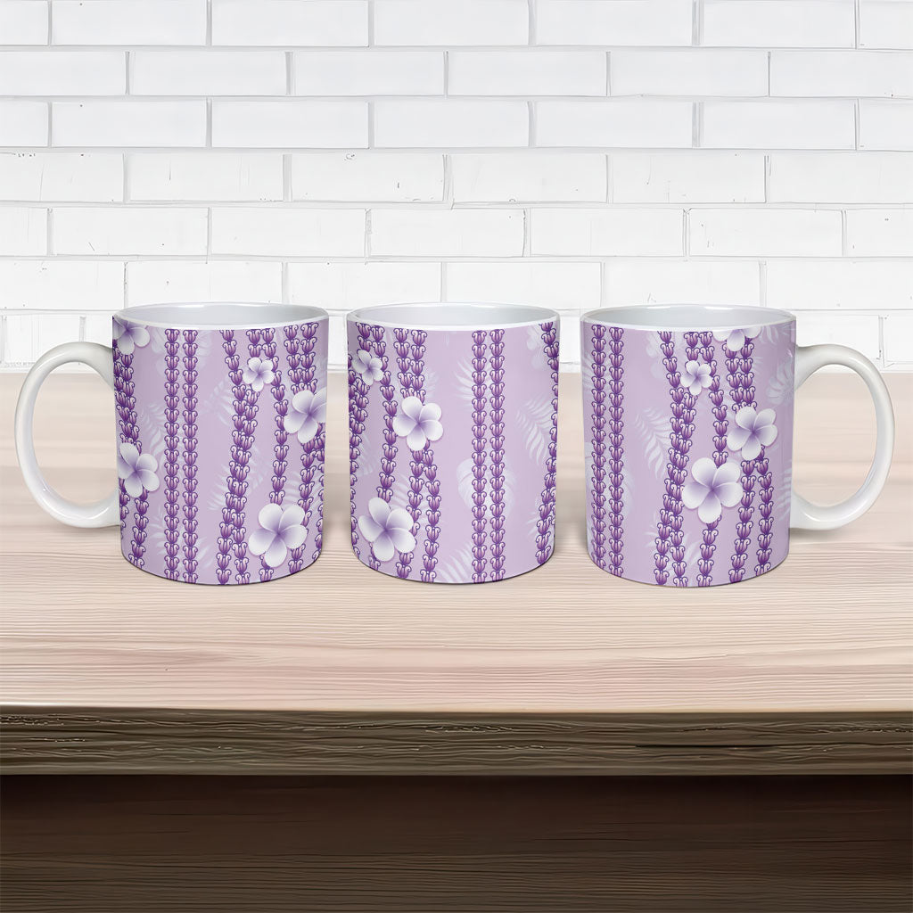 Hawaii Queen Liliuokalani Ceramic Mug Lavender Lei Pua Kalaunu LT05 - Polynesian Pride