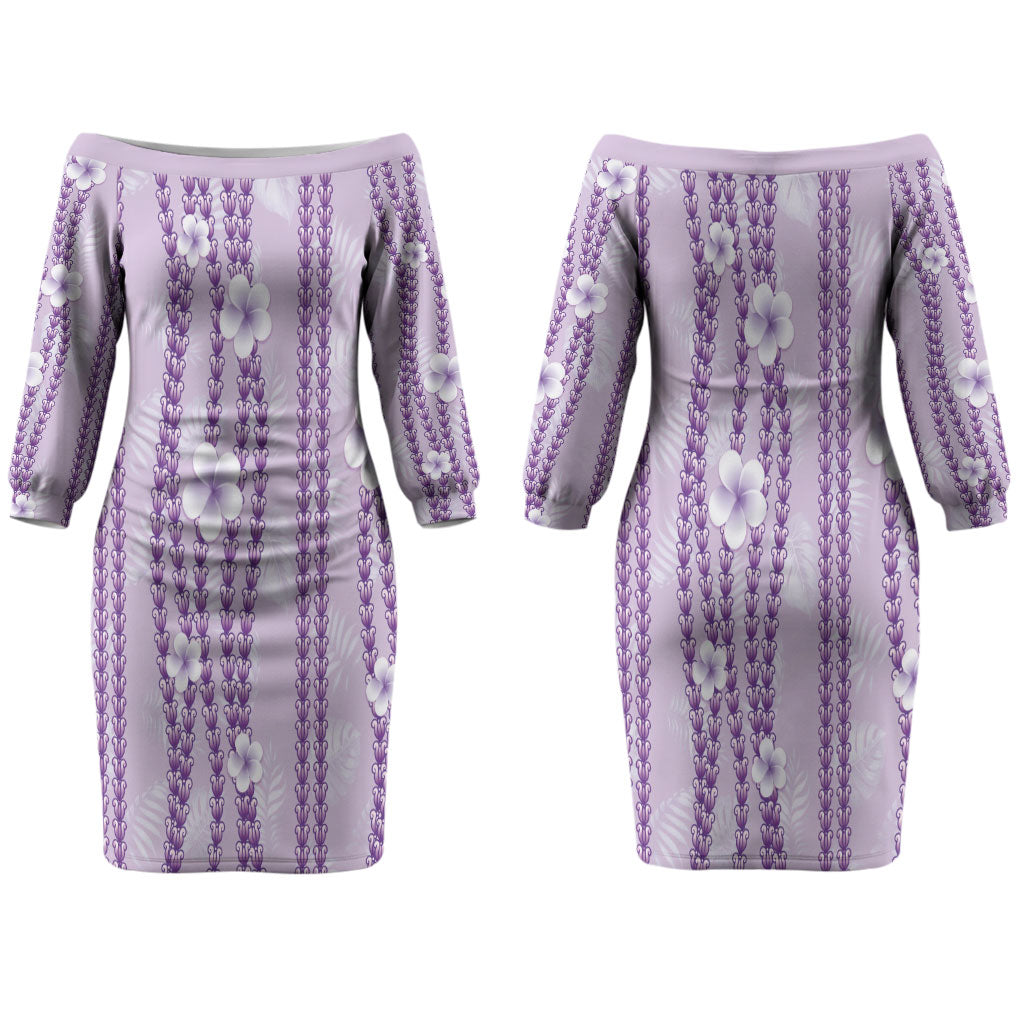Hawaii Queen Liliuokalani Couples Matching Off The Shoulder Long Sleeve Dress and Hawaiian Shirt Lavender Lei Pua Kalaunu LT05 - Polynesian Pride