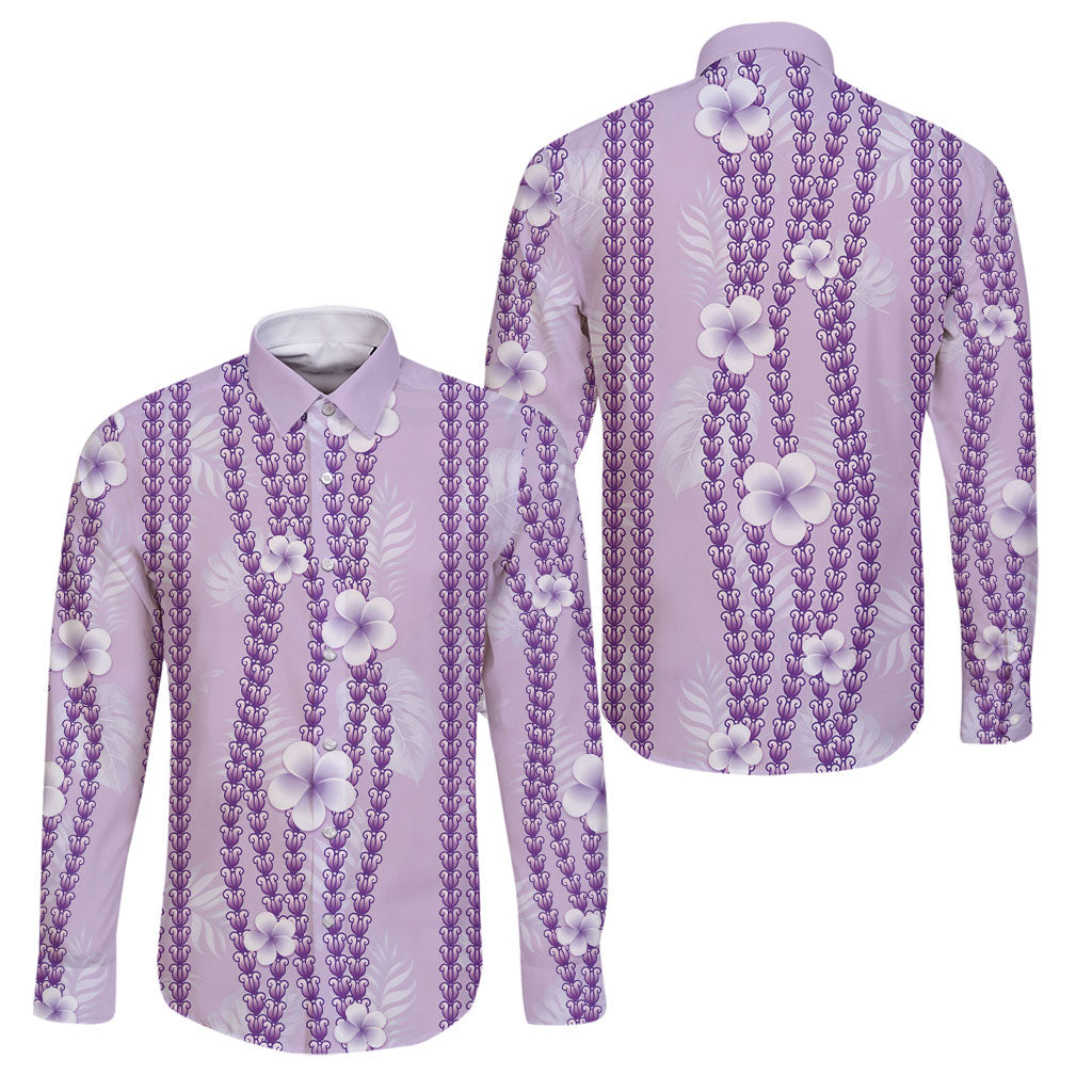 Hawaii Queen Liliuokalani Family Matching Off Shoulder Maxi Dress and Hawaiian Shirt Lavender Lei Pua Kalaunu