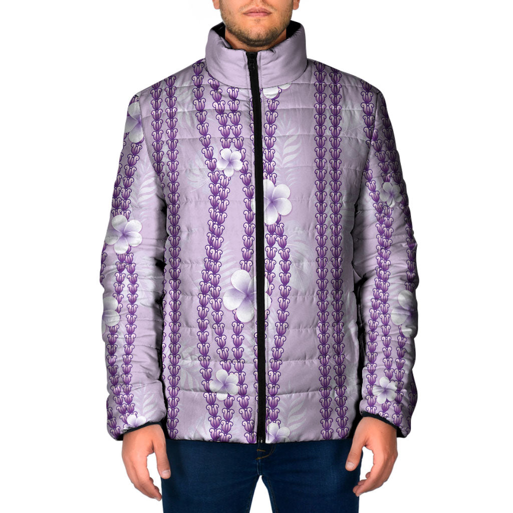 Hawaii Queen Liliuokalani Padded Jacket Lavender Lei Pua Kalaunu LT05 Men Lavender - Polynesian Pride