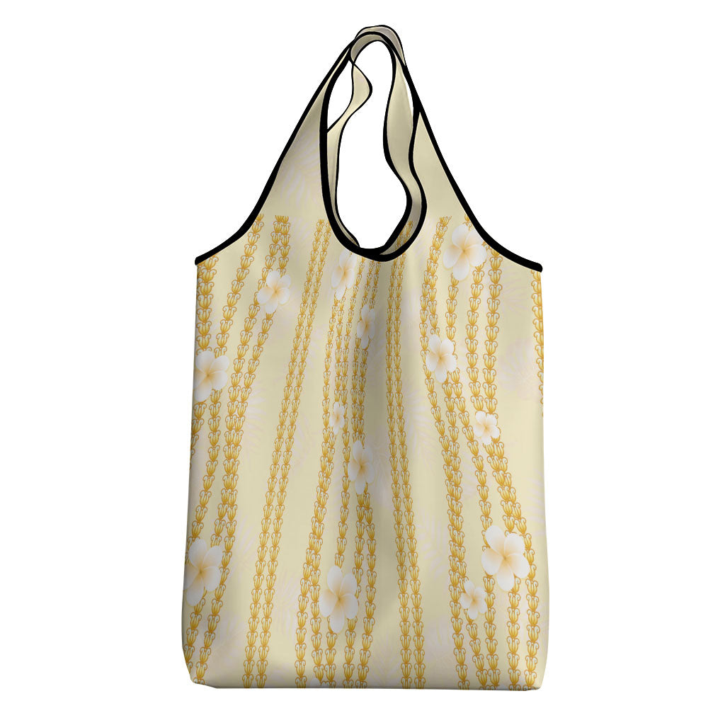 Hawaii Queen Liliuokalani Grocery Bag Gold Lei Pua Kalaunu LT05 - Polynesian Pride