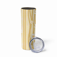 Hawaii Queen Liliuokalani Skinny Tumbler Gold Lei Pua Kalaunu LT05 - Polynesian Pride