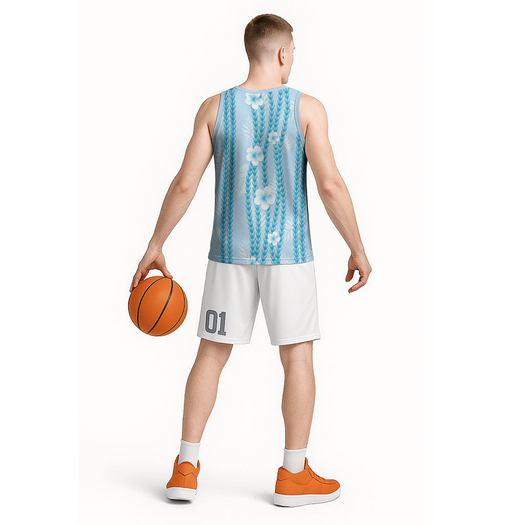 Hawaii Queen Liliuokalani Basketball Jersey Blue Lei Pua Kalaunu LT05 - Polynesian Pride