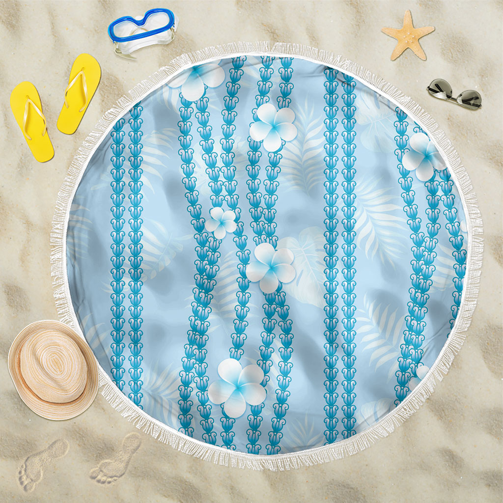 Hawaii Queen Liliuokalani Beach Blanket Blue Lei Pua Kalaunu