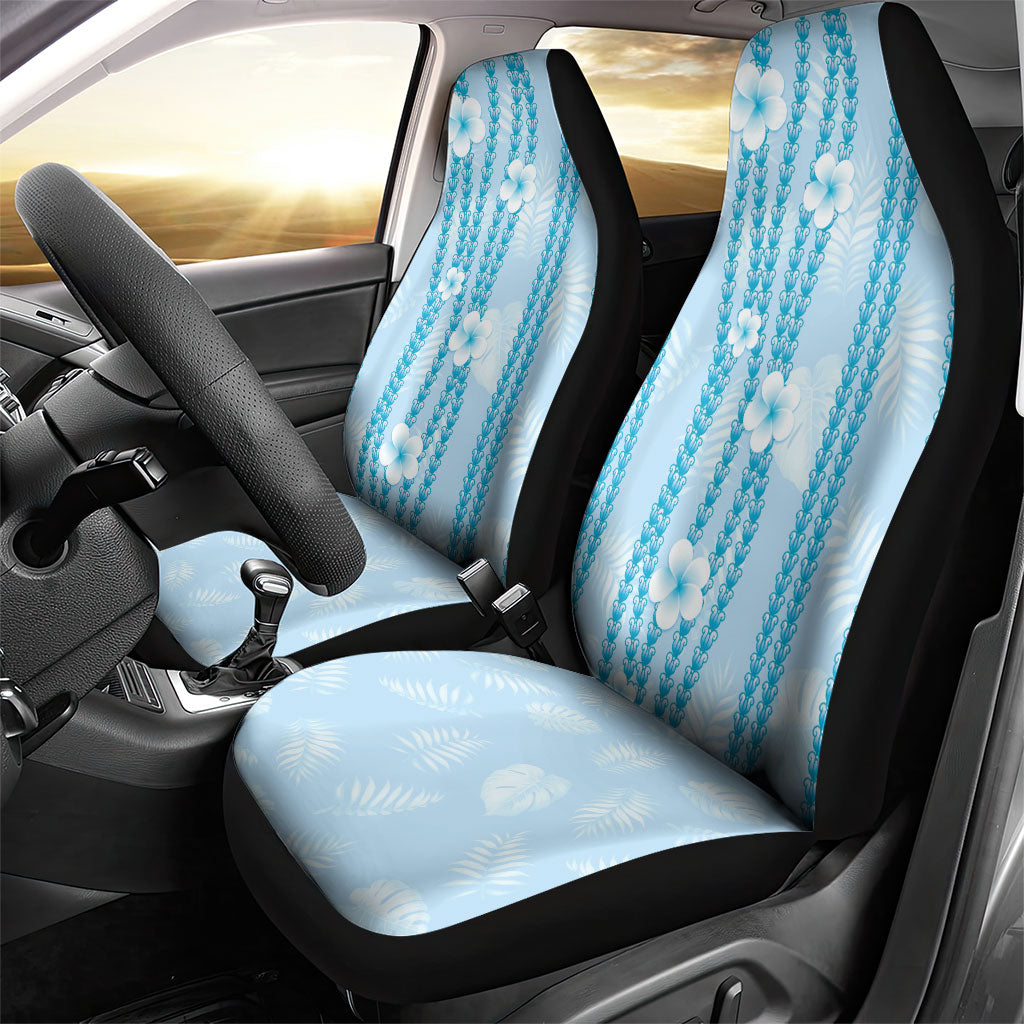 Hawaii Queen Liliuokalani Car Seat Cover Blue Lei Pua Kalaunu LT05 - Polynesian Pride