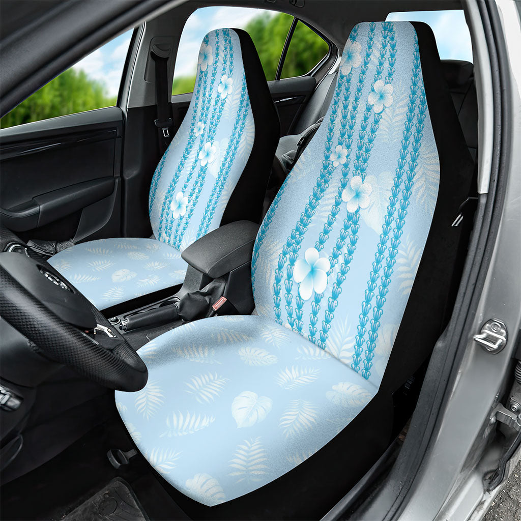 Hawaii Queen Liliuokalani Car Seat Cover Blue Lei Pua Kalaunu LT05 - Polynesian Pride