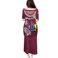 Personalized Cook Islands Mangaia Puletasi Coat Of Arms Plumeria Polynesian Turtle LT05 - Polynesian Pride