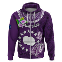 Personalized Cook Islands Rarotonga Hoodie Coat Of Arms Plumeria Polynesian Turtle LT05 - Polynesian Pride