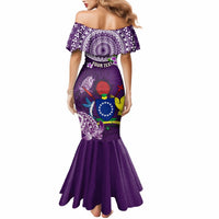 Personalized Cook Islands Rarotonga Mermaid Dress Coat Of Arms Plumeria Polynesian Turtle LT05 - Polynesian Pride