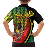 Vanuatu Constitution Day Family Matching Off The Shoulder Long Sleeve Dress and Hawaiian Shirt Long Live Vanuatu LT05 - Polynesian Pride