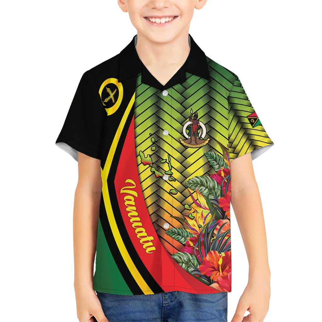 Vanuatu Constitution Day Family Matching Off Shoulder Maxi Dress and Hawaiian Shirt Long Live Vanuatu - Polynesian Pride