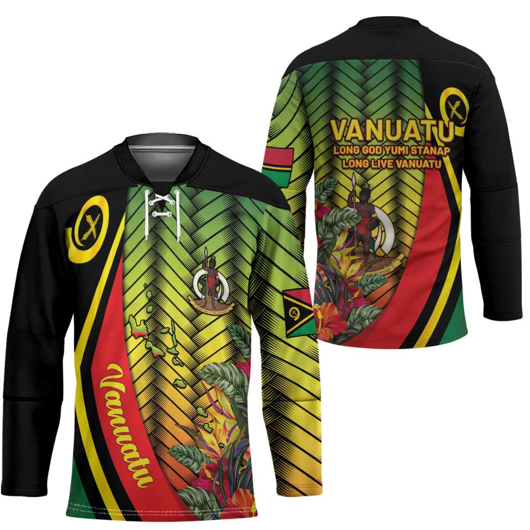 Vanuatu Constitution Day Hockey Jersey Long Live Vanuatu - Polynesian Pride