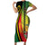 Vanuatu Constitution Day Short Sleeve Bodycon Dress Long Live Vanuatu - Polynesian Pride