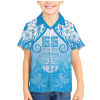 Fiji Day Family Matching Mermaid Dress and Hawaiian Shirt 55th Anniversary Forever Fiji LT05 Son's Shirt Blue - Polynesian Pride