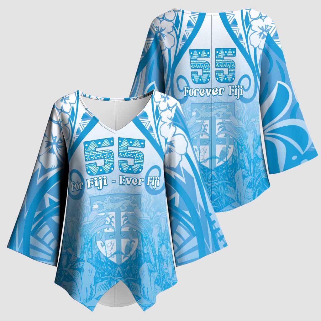 Fiji Day Kimono Sleeve Blouse 55th Anniversary Forever Fiji - Polynesian Pride