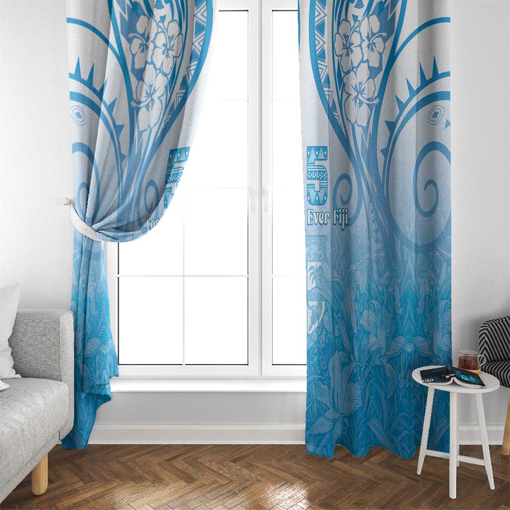 Fiji Day Window Curtain 55th Anniversary Forever Fiji - Polynesian Pride