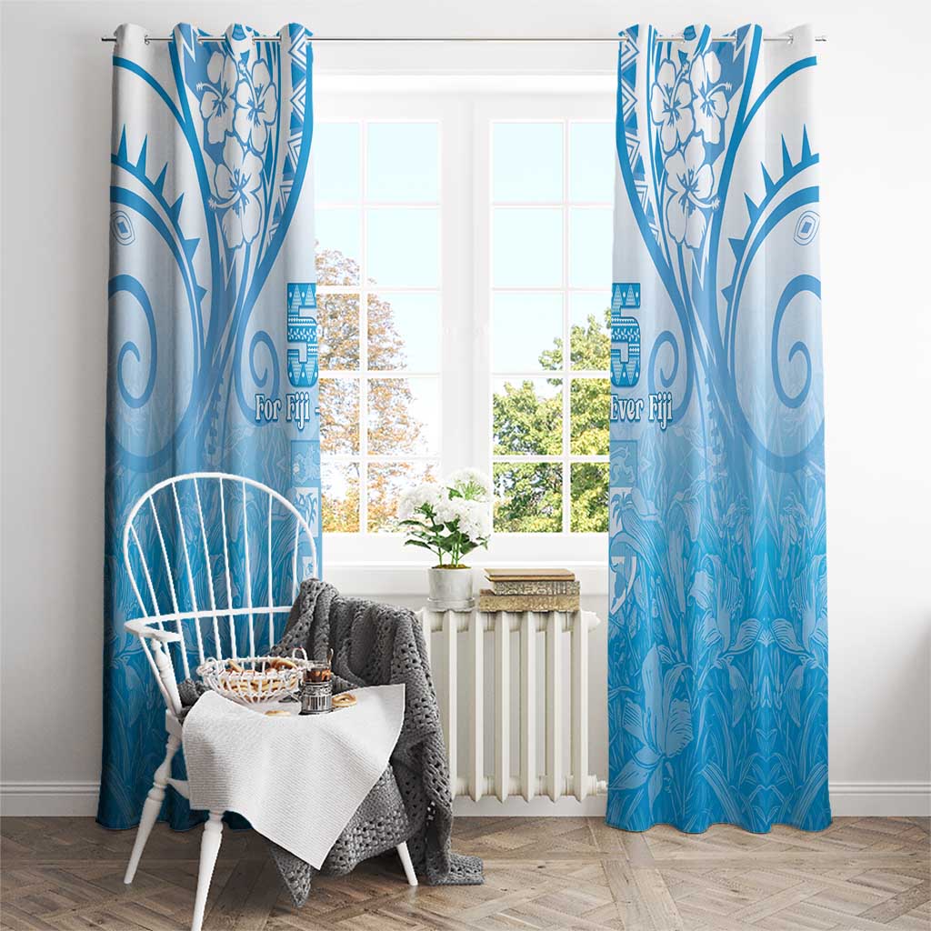 Fiji Day Window Curtain 55th Anniversary Forever Fiji - Polynesian Pride