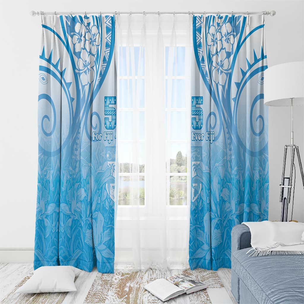 Fiji Day Window Curtain 55th Anniversary Forever Fiji - Polynesian Pride