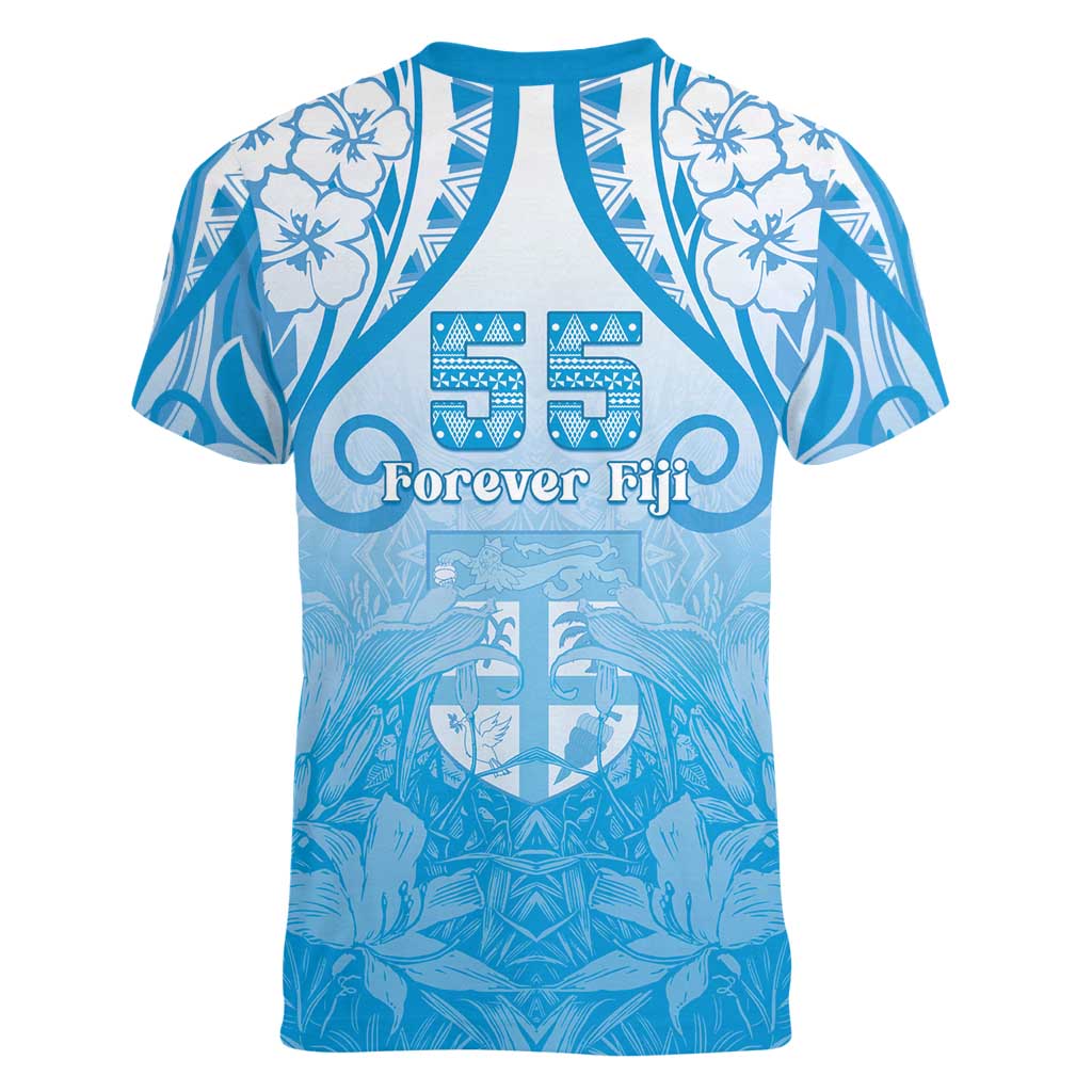 Fiji Day Women V-Neck T-Shirt 55th Anniversary Forever Fiji - Polynesian Pride