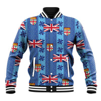 Fiji Masi Tapa Baseball Jacket Coat Of Arms - Polynesian Pride