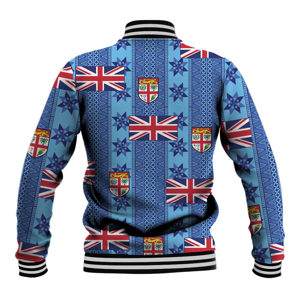 Fiji Masi Tapa Baseball Jacket Coat Of Arms - Polynesian Pride