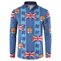 Fiji Masi Tapa Button Sweatshirt Coat Of Arms - Polynesian Pride