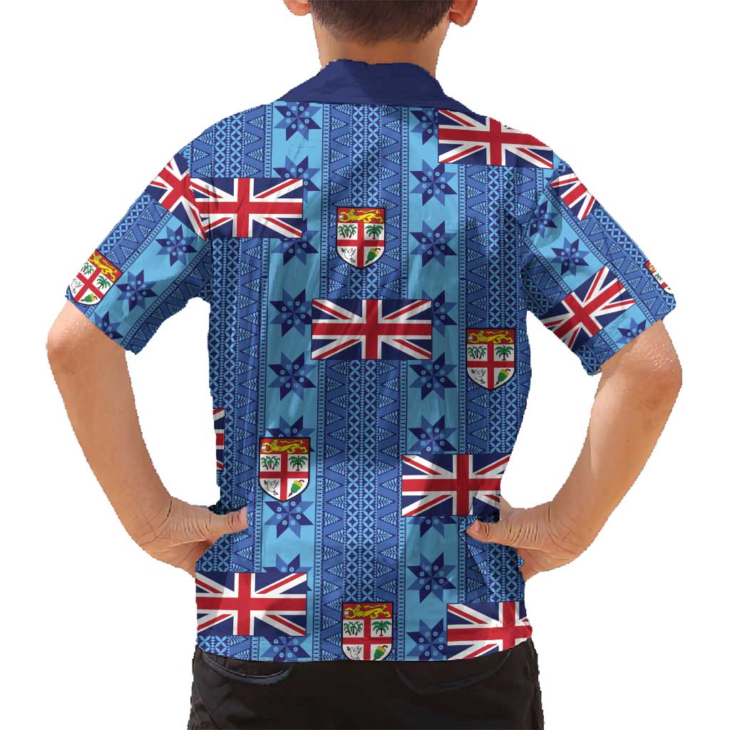 Fiji Masi Tapa Family Matching Tank Maxi Dress and Hawaiian Shirt Coat Of Arms LT05 - Polynesian Pride