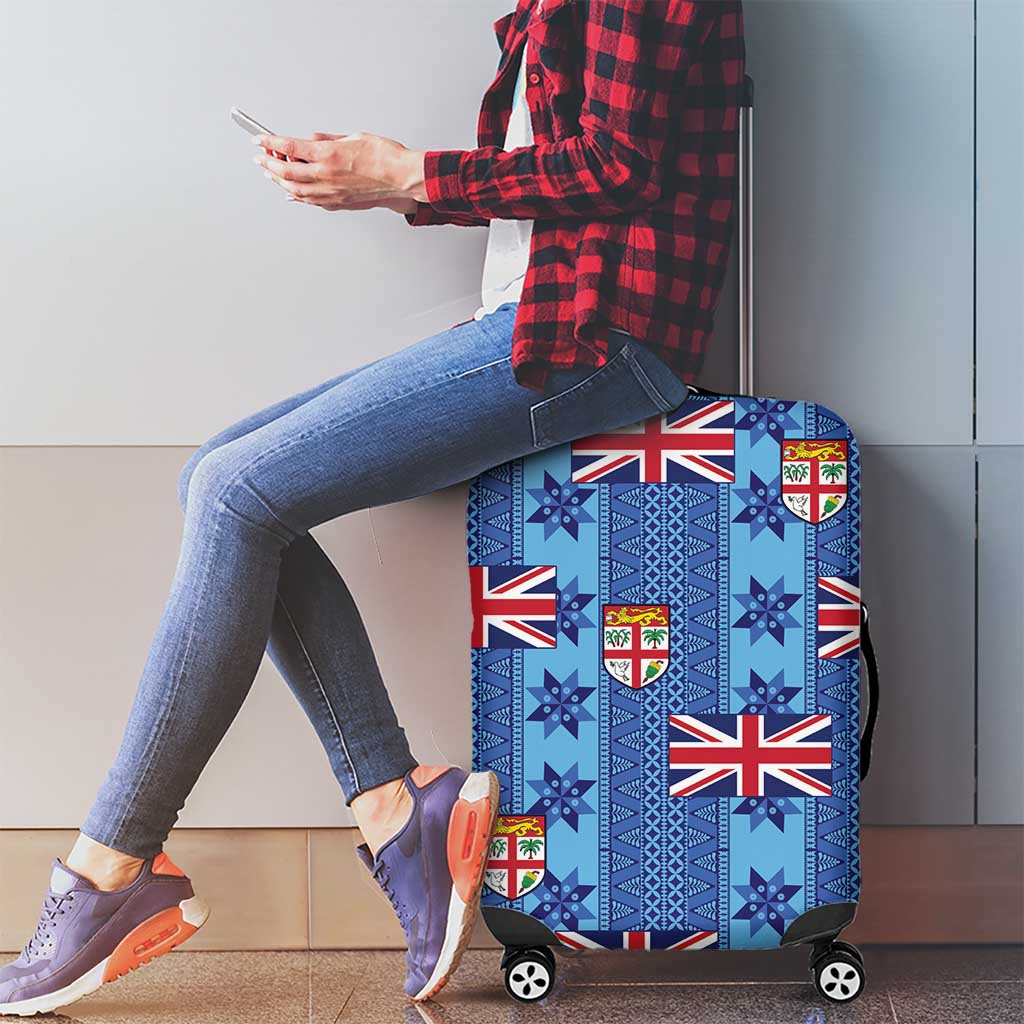 Fiji Masi Tapa Luggage Cover Coat Of Arms - Polynesian Pride