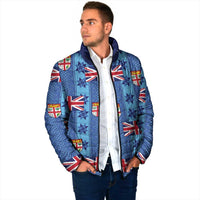 Fiji Masi Tapa Padded Jacket Coat Of Arms - Polynesian Pride
