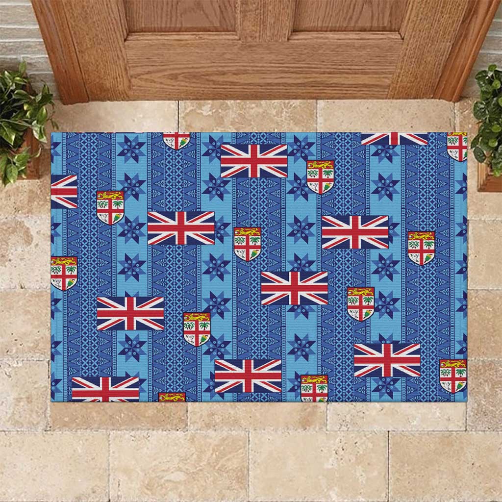 Fiji Masi Tapa Rubber Doormat Coat Of Arms - Polynesian Pride