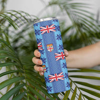 Fiji Masi Tapa Skinny Tumbler Coat Of Arms - Polynesian Pride