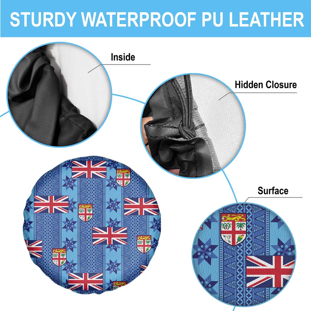 Fiji Masi Tapa Spare Tire Cover Coat Of Arms - Polynesian Pride