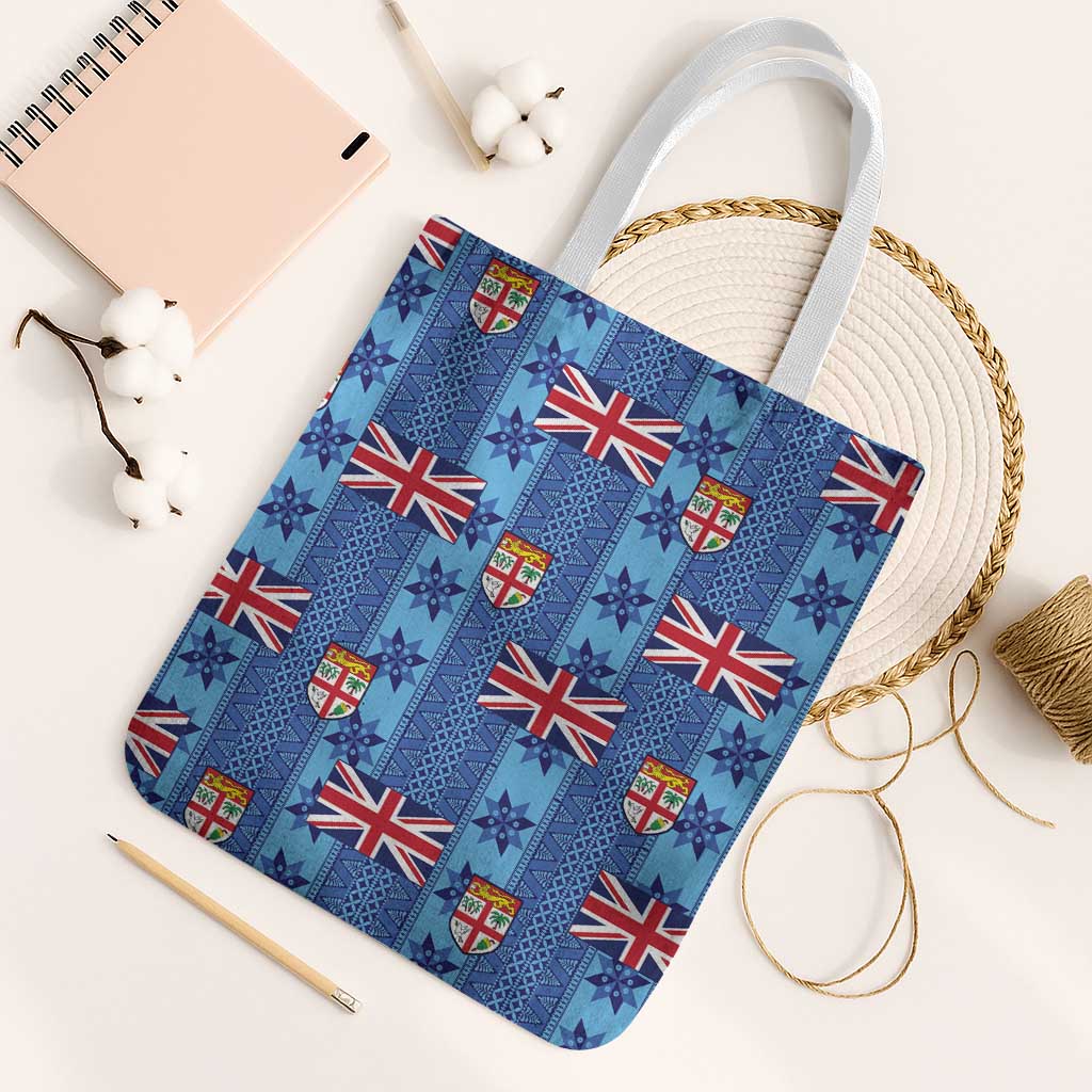 Fiji Masi Tapa Tote Bag Coat Of Arms - Polynesian Pride