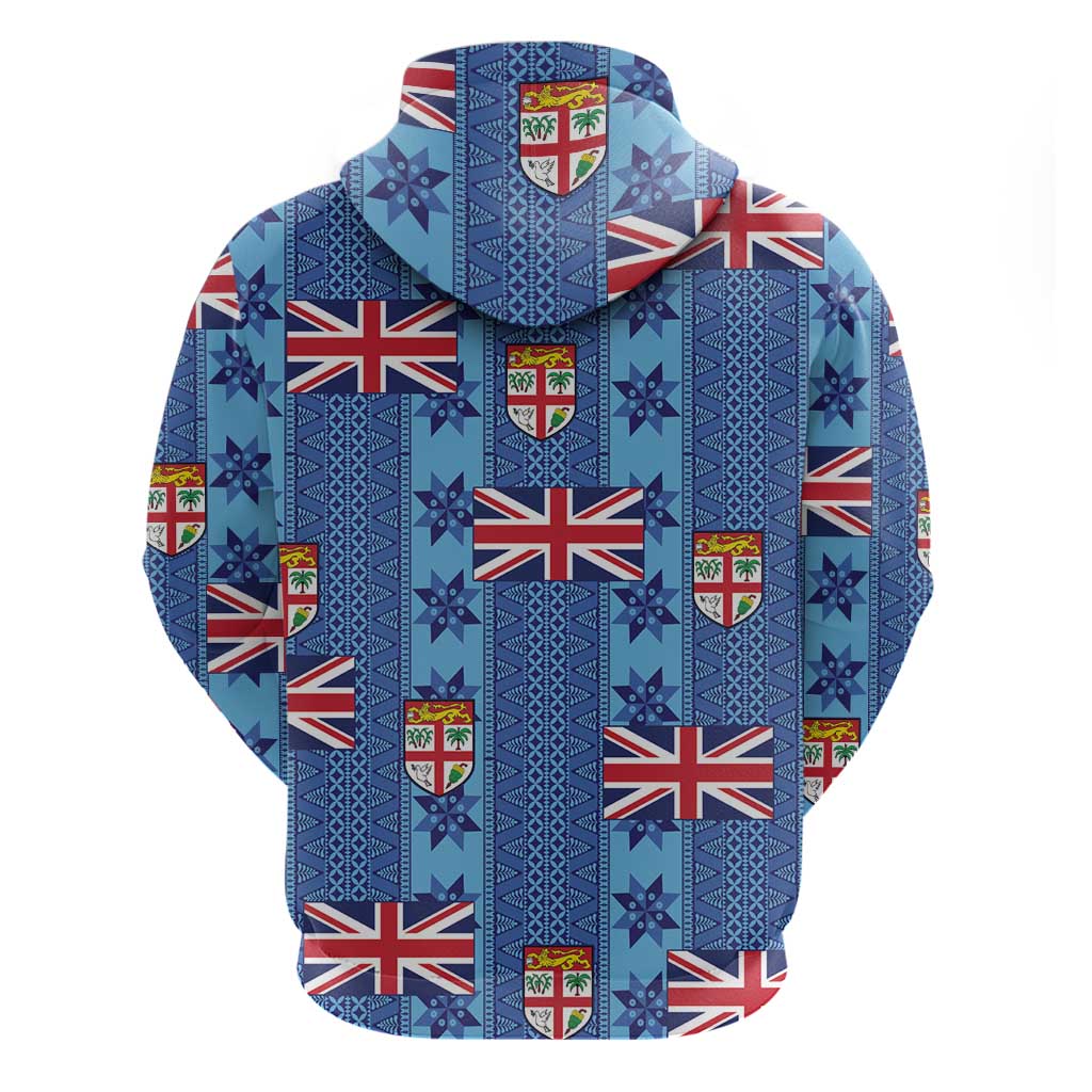 Fiji Masi Tapa Zip Hoodie Coat Of Arms - Polynesian Pride