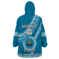 Custom Lavengamalie College Wearable Blanket Hoodie Tongan Kupesi Pattern LT05 - Polynesian Pride