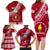 Custom Beulah College Family Matching Long Sleeve Bodycon Dress and Hawaiian Shirt Tongan Kupesi Pattern LT05 - Polynesian Pride
