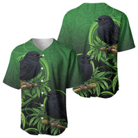 New Zealand Black Robin Baseball Jersey Karure Maori Koru Art Tattoo LT05 - Polynesian Pride
