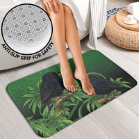 New Zealand Black Robin Bathroom Set Karure Maori Koru Art Tattoo LT05 - Polynesian Pride