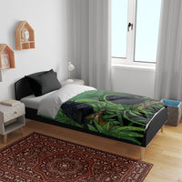New Zealand Black Robin Bedding Set Karure Maori Koru Art Tattoo LT05 - Polynesian Pride