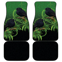 New Zealand Black Robin Car Mats Karure Maori Koru Art Tattoo LT05 - Polynesian Pride
