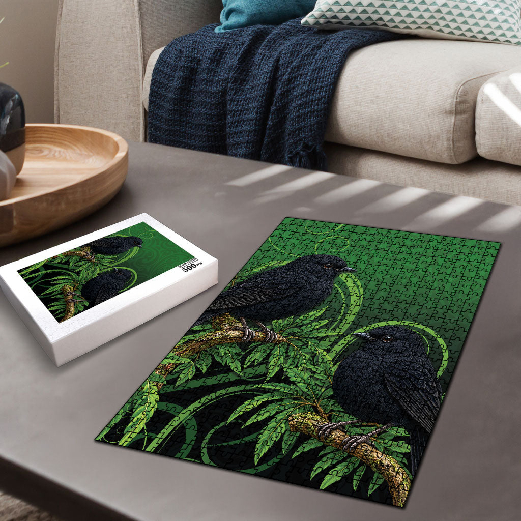 New Zealand Black Robin Puzzle Karure Maori Koru Art Tattoo LT05 - Polynesian Pride