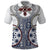 Hawaii Polo Shirt Barkcloth Pattern Vintage Style LT05 Blue - Polynesian Pride