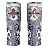 Hawaii Skinny Tumbler Barkcloth Pattern Vintage Style