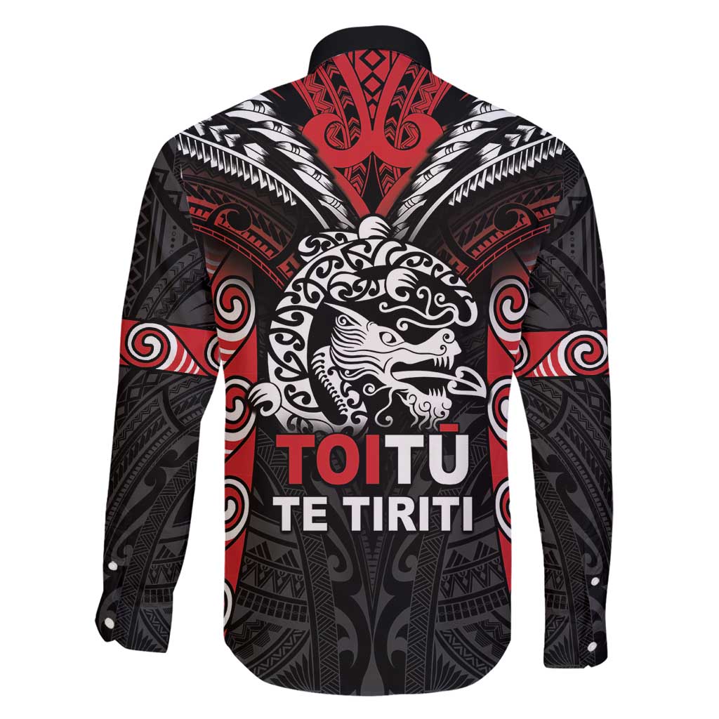 Aotearoa Mana Maori Family Matching Off Shoulder Short Dress and Hawaiian Shirt Toitu Te Tiriti LT05 - Polynesian Pride