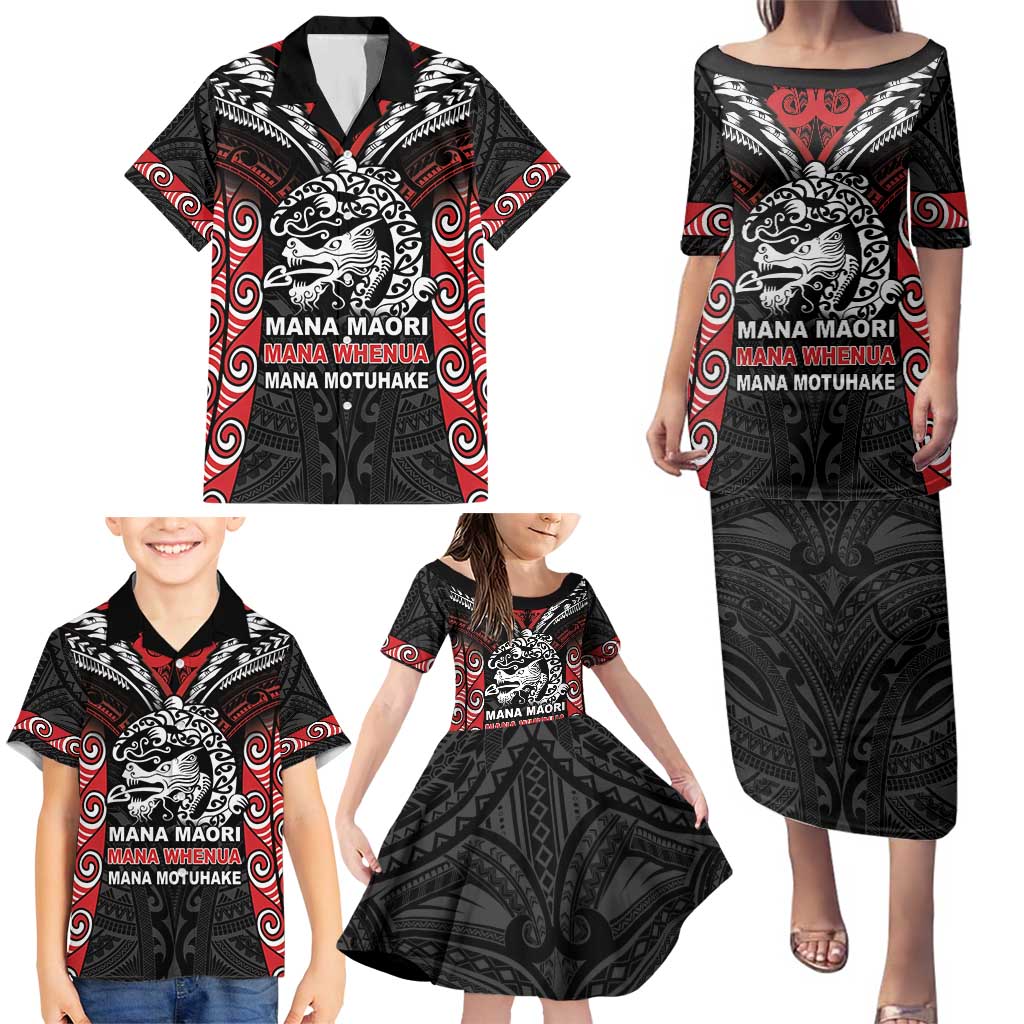 Aotearoa Mana Maori Family Matching Puletasi and Hawaiian Shirt Toitu Te Tiriti LT05 - Polynesian Pride