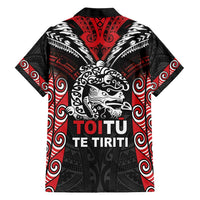 Aotearoa Mana Maori Family Matching Short Sleeve Bodycon Dress and Hawaiian Shirt Toitu Te Tiriti LT05 - Polynesian Pride