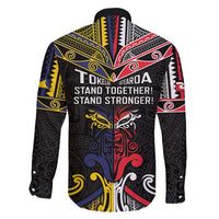 Tokelau And Aotearoa Family Matching Long Sleeve Bodycon Dress and Hawaiian Shirt Together For Te Tiriti O Waitangi LT05 - Polynesian Pride